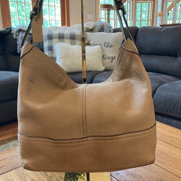 Coach Tan Pebbled Leather Hobo Shoulder Bag - Picture 2 of 11